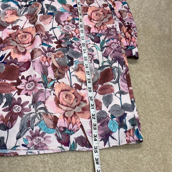 346 Brooks Brothers Pink Floral Long Sleeve Dress see photos as description EUC - Picture 6 of 17